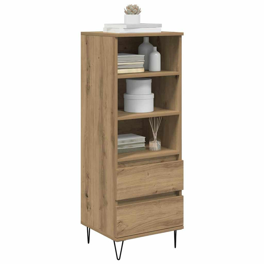 Highboard met lade Artisan Eiken 40 x 36 x 110 cm Bewerkt hout