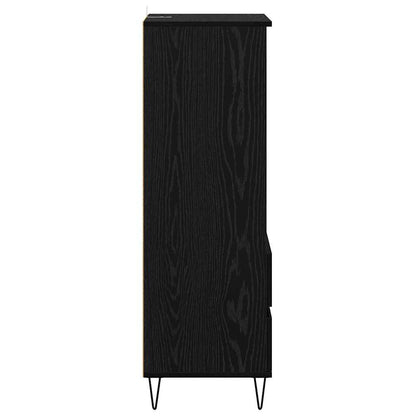 Highboard met lade Zwart Eiken 40 x 36 x 110 cm Bewerkt hout