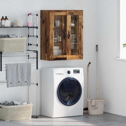 Wandkast Oud Hout 69,5 x 34 x 90 cm Geengineerd Hout en Glas