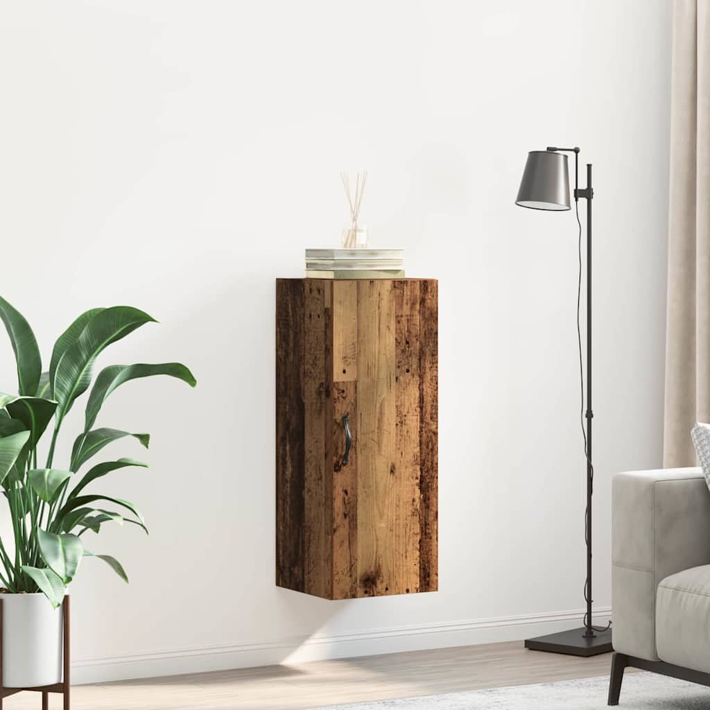 Wandkast Oud Hout 34,5 x 34 x 90 cm Bewerkt hout