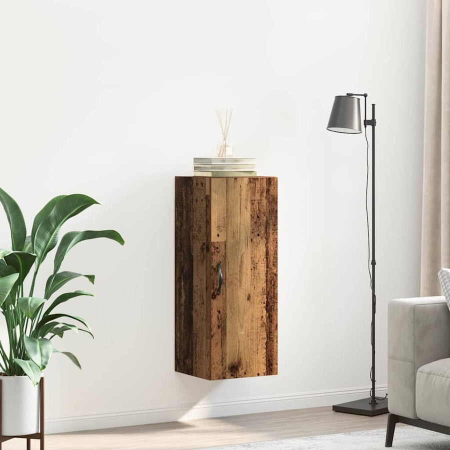 Wandkast Oud Hout 34,5 x 34 x 90 cm Bewerkt hout