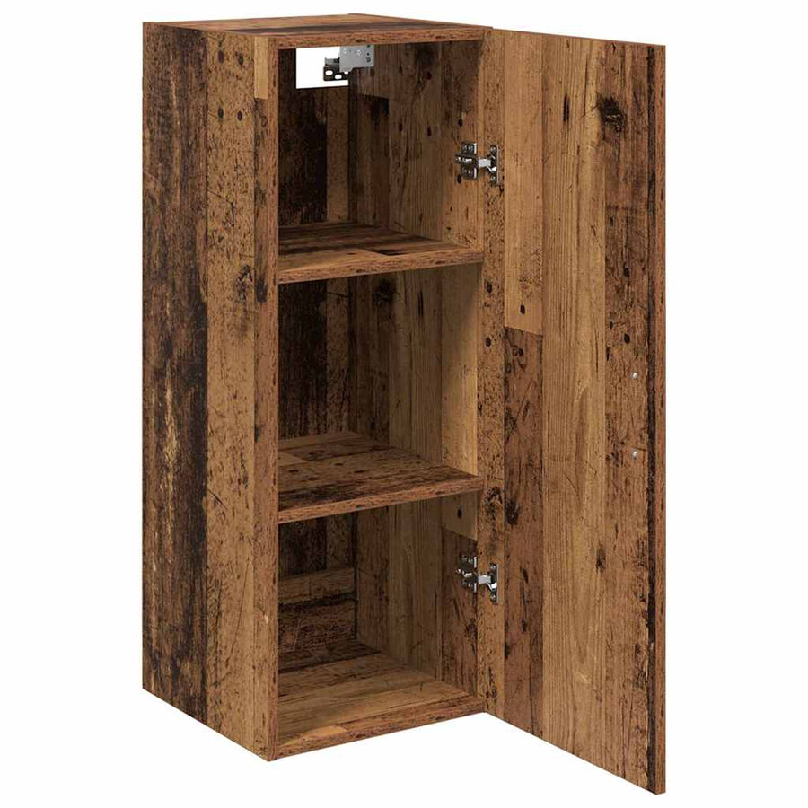 Wandkast Oud Hout 34,5 x 34 x 90 cm Bewerkt hout