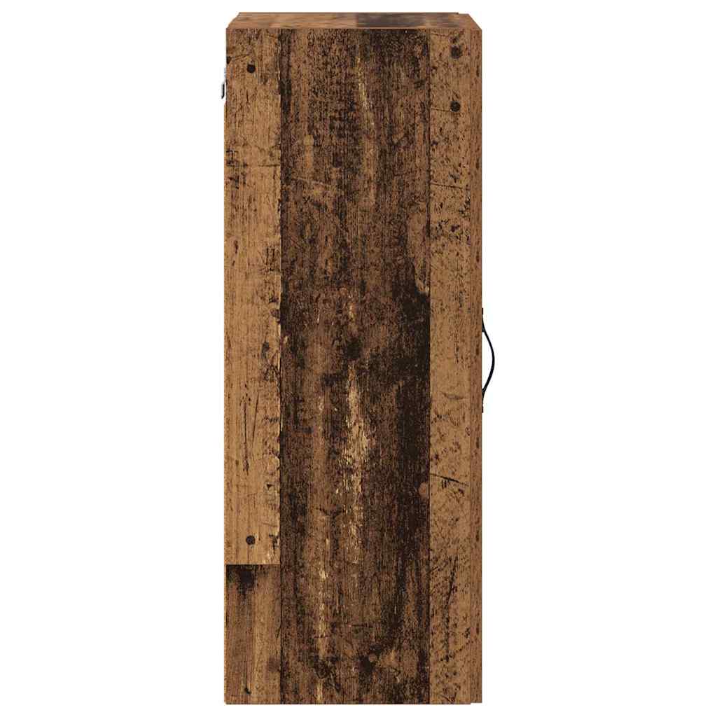 Wandkast Oud Hout 34,5 x 34 x 90 cm Bewerkt hout