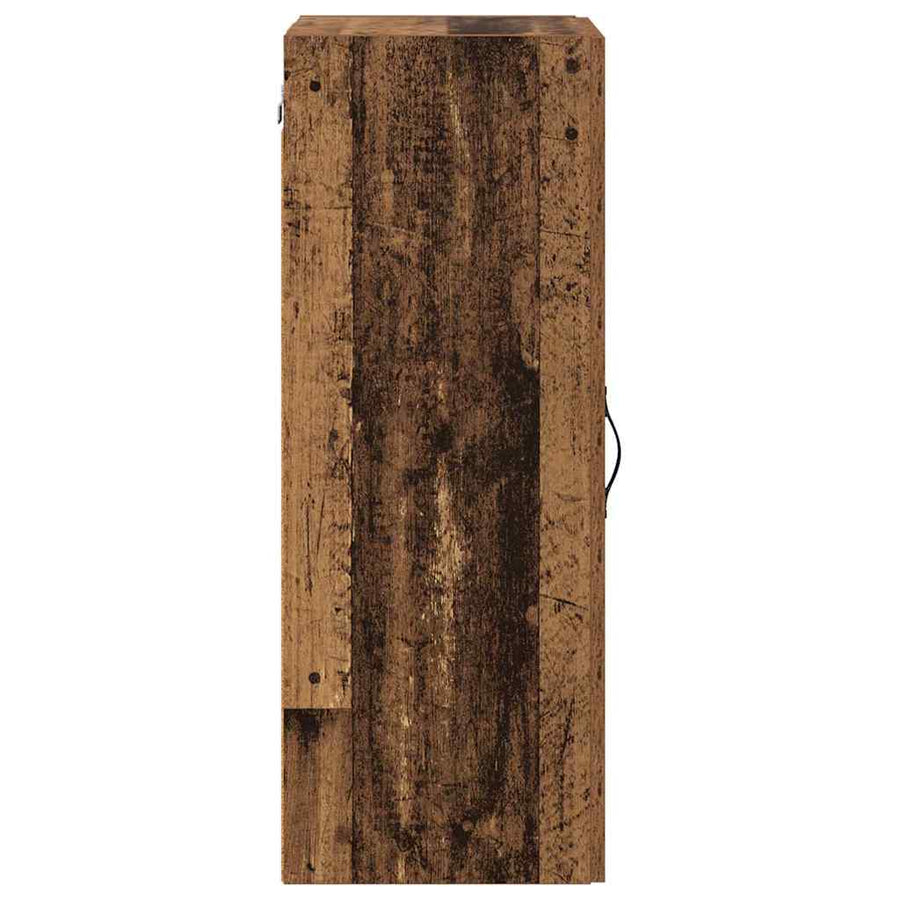 Wandkast Oud Hout 34,5 x 34 x 90 cm Bewerkt hout