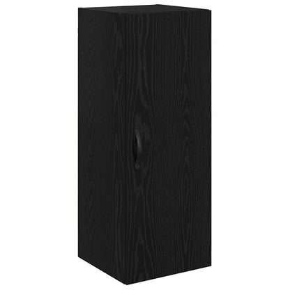 Wandkast Zwart Eiken 34,5 x 34 x 90 cm Bewerkt hout