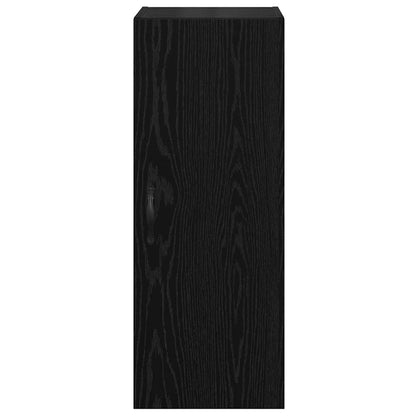 Wandkast Zwart Eiken 34,5 x 34 x 90 cm Bewerkt hout