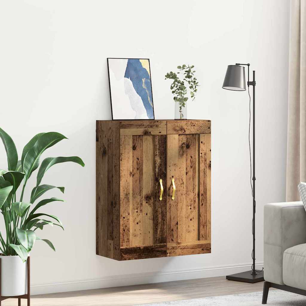 Wandkast Oud Hout 69,5 x 34 x 90 cm Bewerkt hout