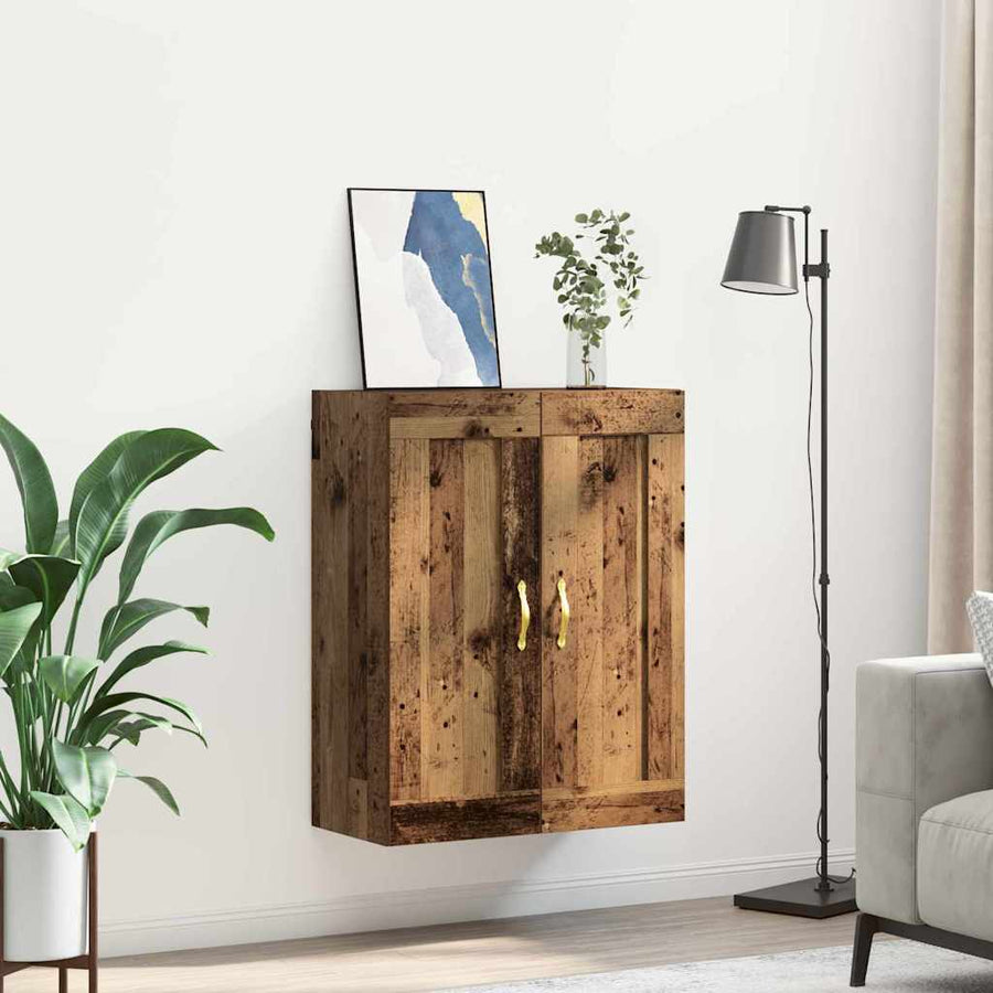 Wandkast Oud Hout 69,5 x 34 x 90 cm Bewerkt hout