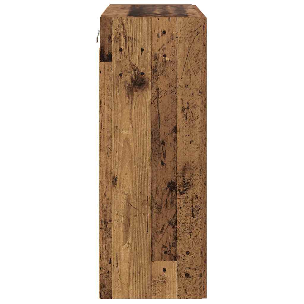Wandkast Oud Hout 69,5 x 34 x 90 cm Bewerkt hout