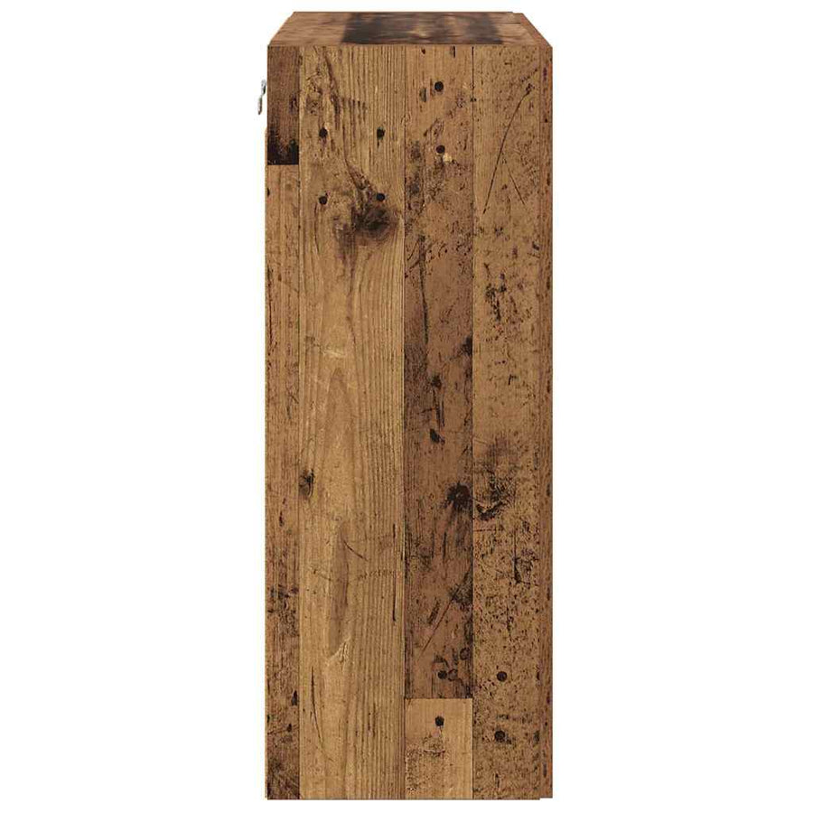 Wandkast Oud Hout 69,5 x 34 x 90 cm Bewerkt hout