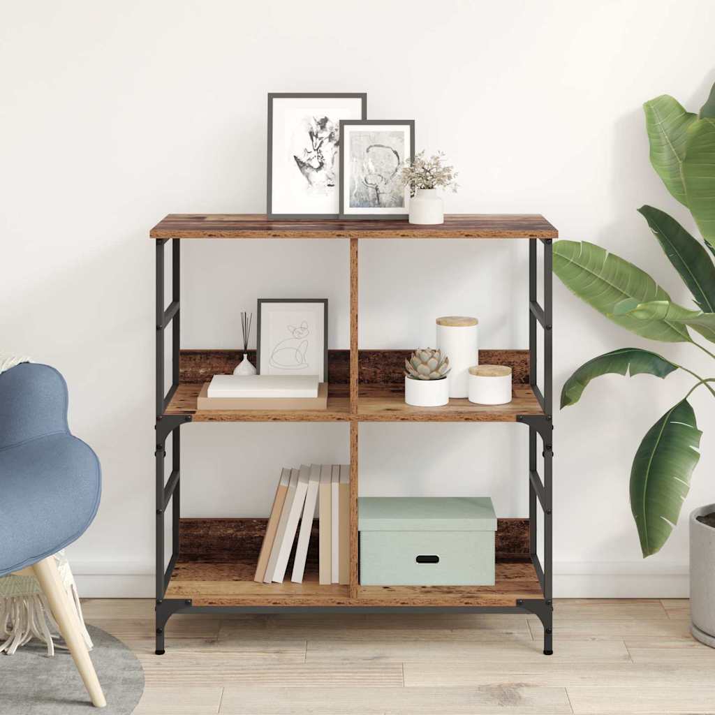 Boekenkast Oud hout 78,5 x 33 x 82 cm Bewerkt hout