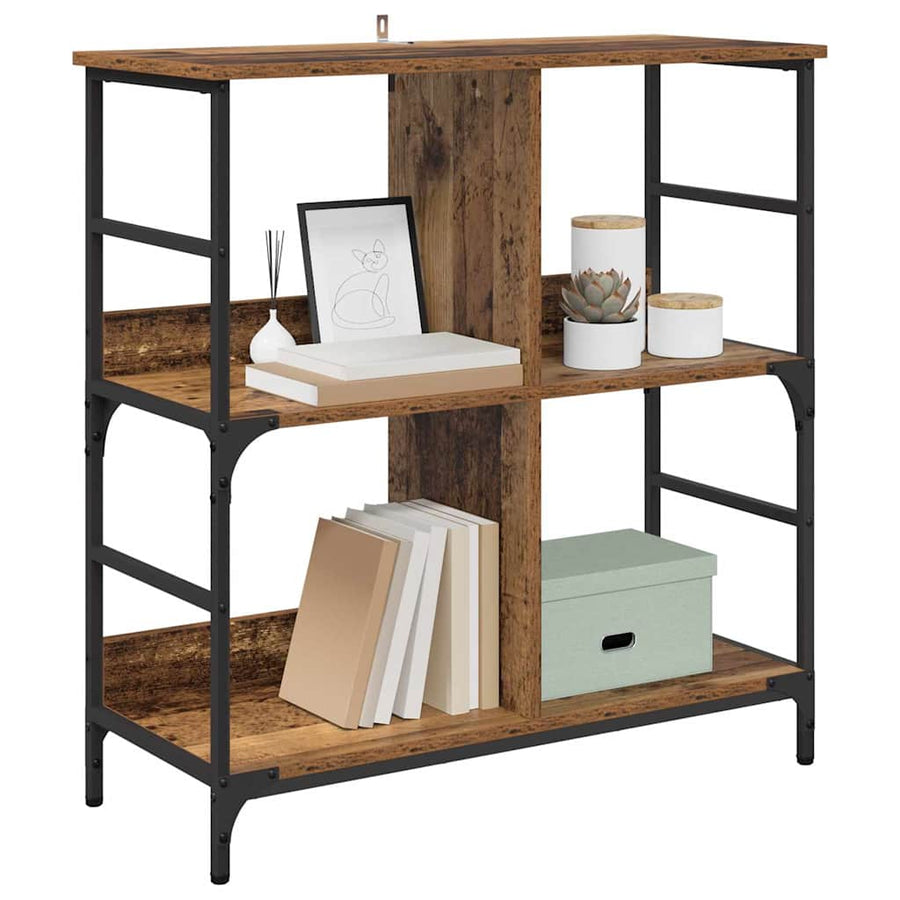 Boekenkast Oud hout 78,5 x 33 x 82 cm Bewerkt hout