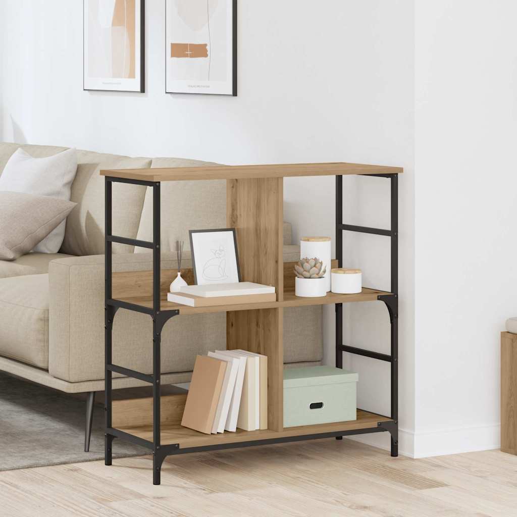 Boekenkast artisanaal eikenkleurig 78,5 x 33 x 82 cm