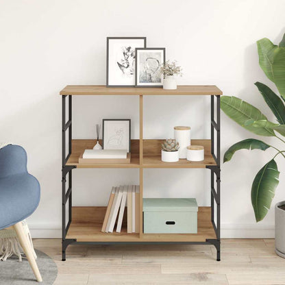 Boekenkast artisanaal eikenkleurig 78,5 x 33 x 82 cm