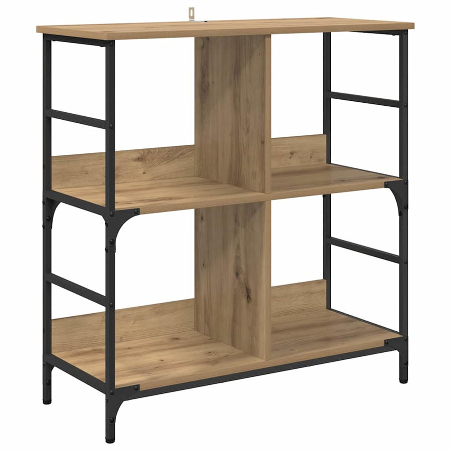 Boekenkast artisanaal eikenkleurig 78,5 x 33 x 82 cm