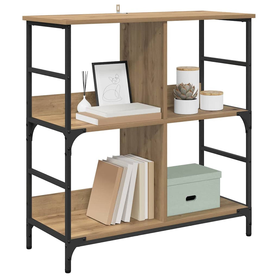 Boekenkast artisanaal eikenkleurig 78,5 x 33 x 82 cm