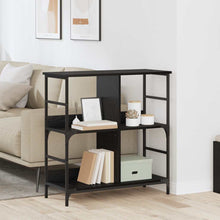 Boekenkast Zwart eiken 78,5 x 33 x 82 cm Bewerkt hout