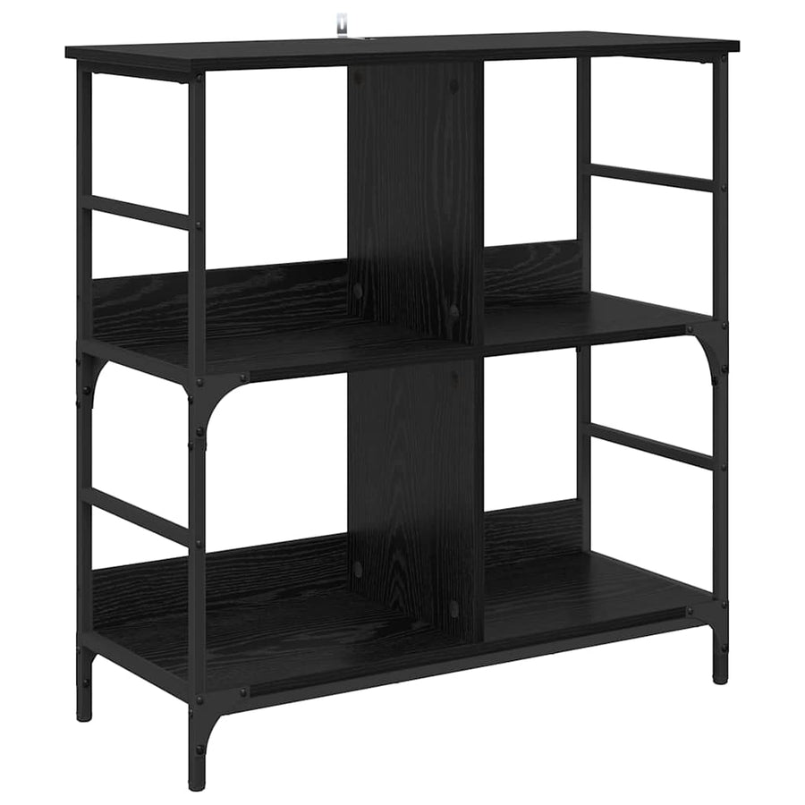 Boekenkast Zwart eiken 78,5 x 33 x 82 cm Bewerkt hout