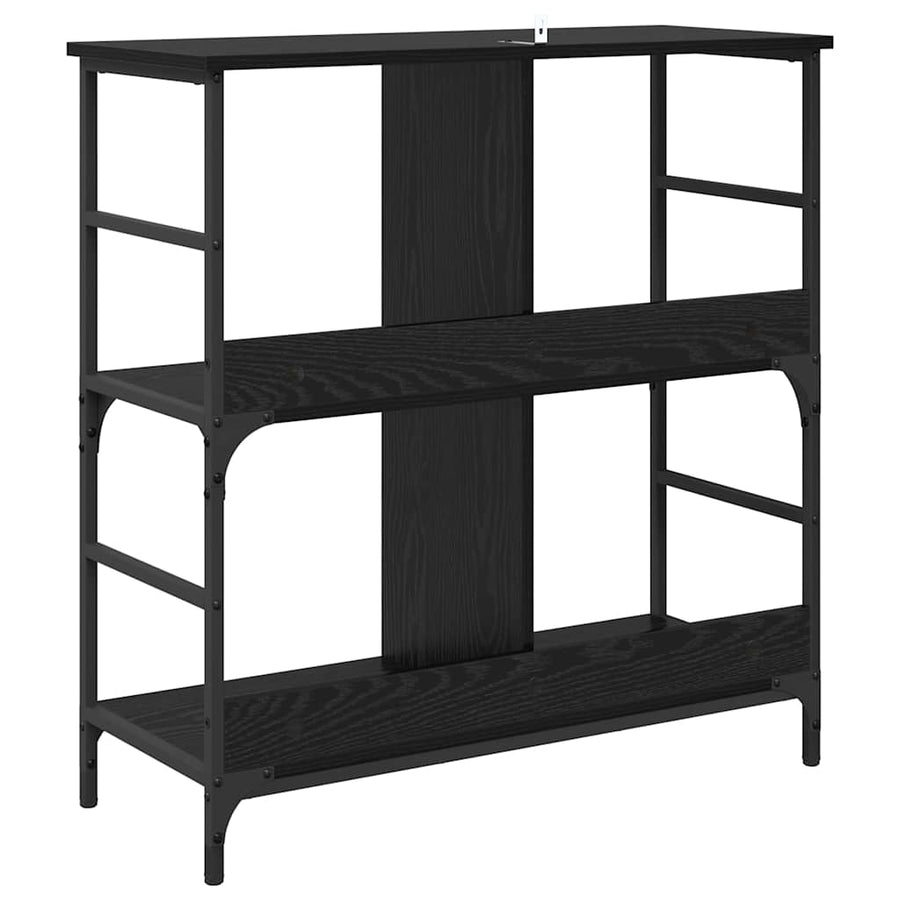 Boekenkast Zwart eiken 78,5 x 33 x 82 cm Bewerkt hout