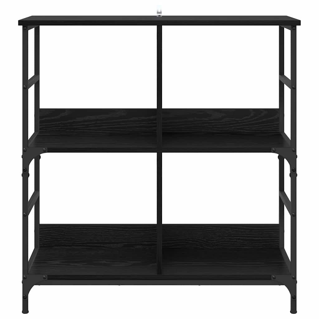 Boekenkast Zwart eiken 78,5 x 33 x 82 cm Bewerkt hout