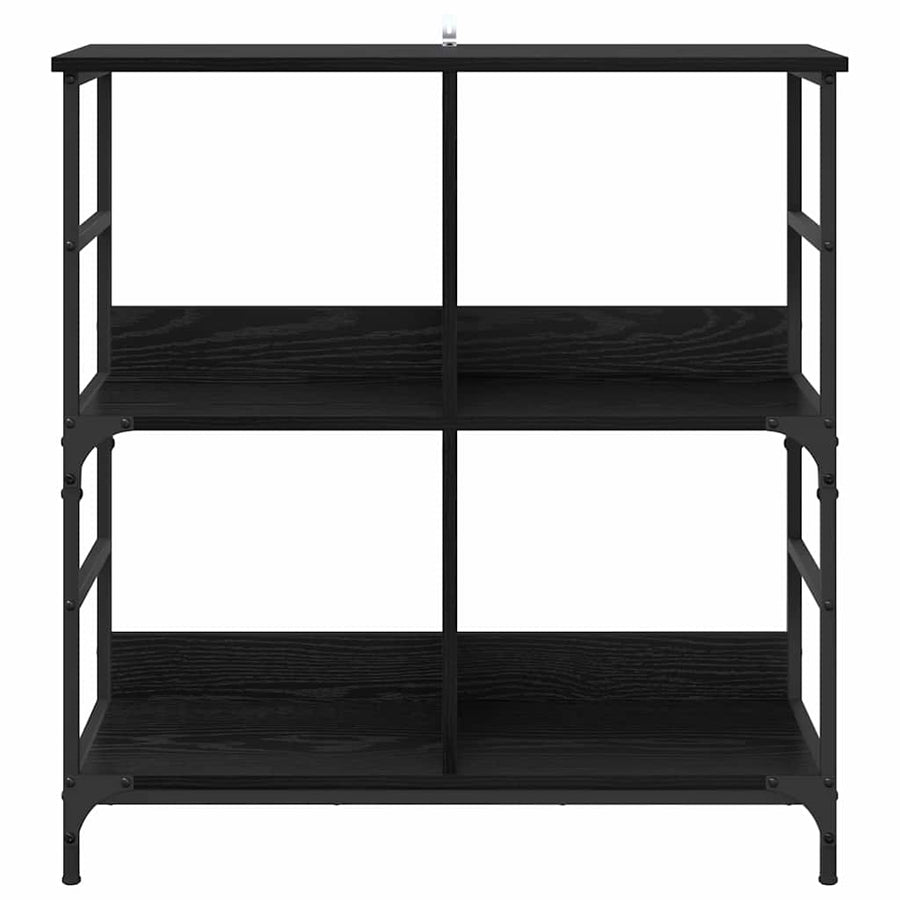 Boekenkast Zwart eiken 78,5 x 33 x 82 cm Bewerkt hout