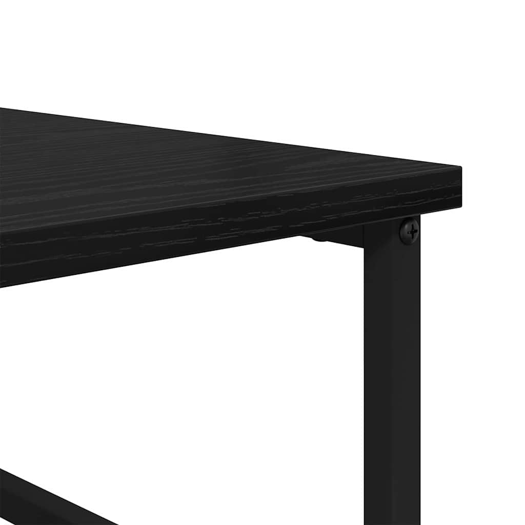 Boekenkast Zwart Eiken 50 x 33 x 153 cm Bewerkt hout