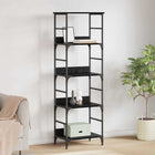 Bookcase Black Oak 50 x 33 x 153 cm Engineered Wood