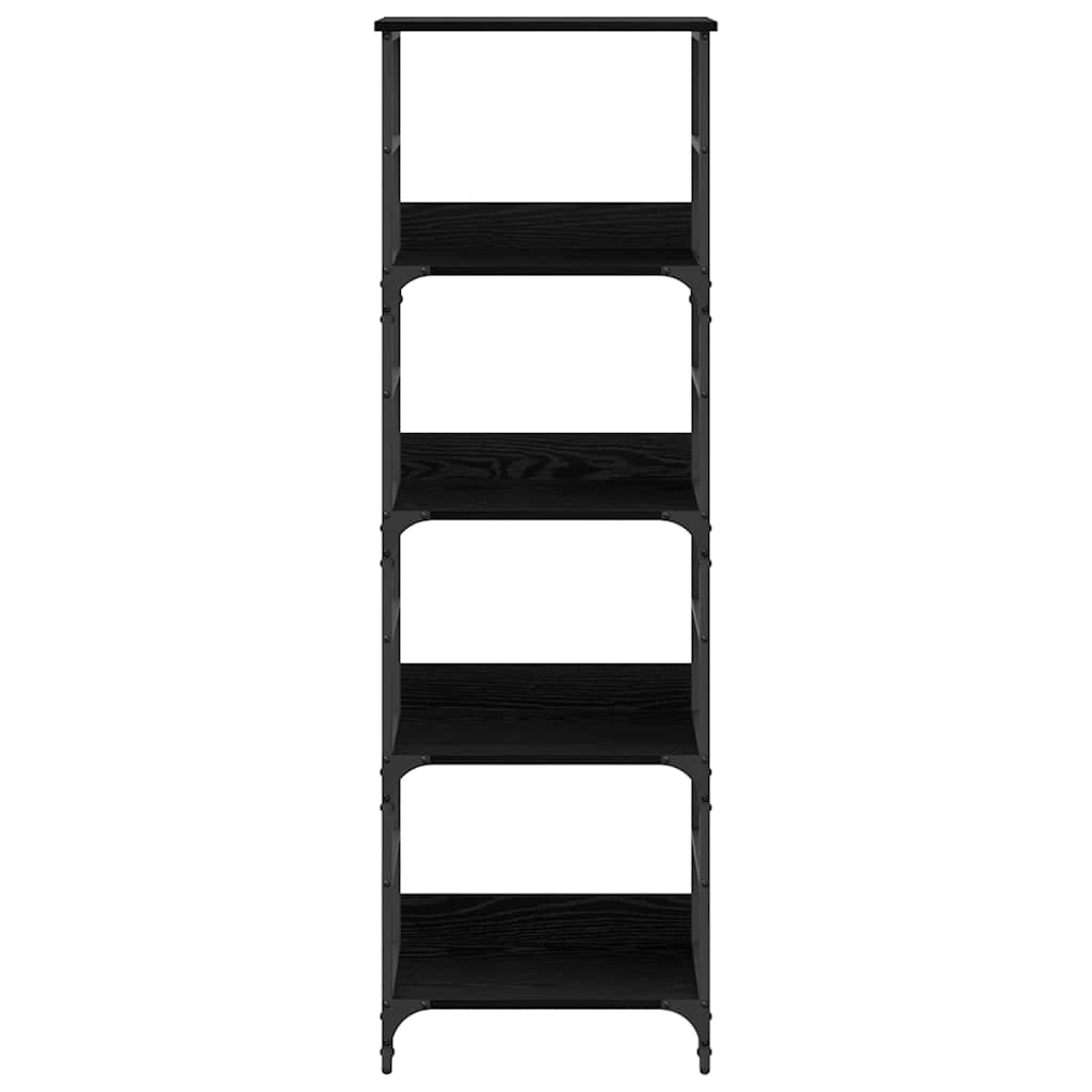 Boekenkast Zwart Eiken 50 x 33 x 153 cm Bewerkt hout