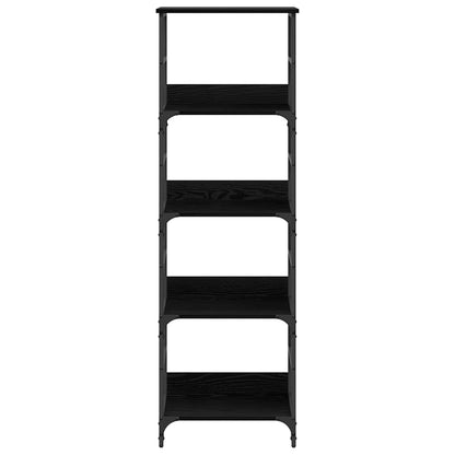 Boekenkast Zwart Eiken 50 x 33 x 153 cm Bewerkt hout