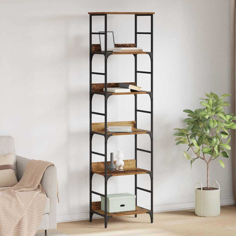 Boekenkast Oudhout 50 x 33 x 188,5 cm Bewerkt hout