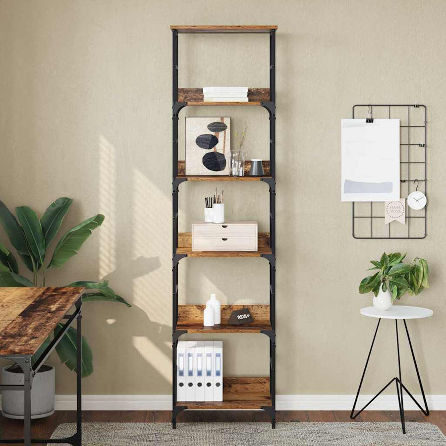 Boekenkast Oudhout 50 x 33 x 188,5 cm Bewerkt hout