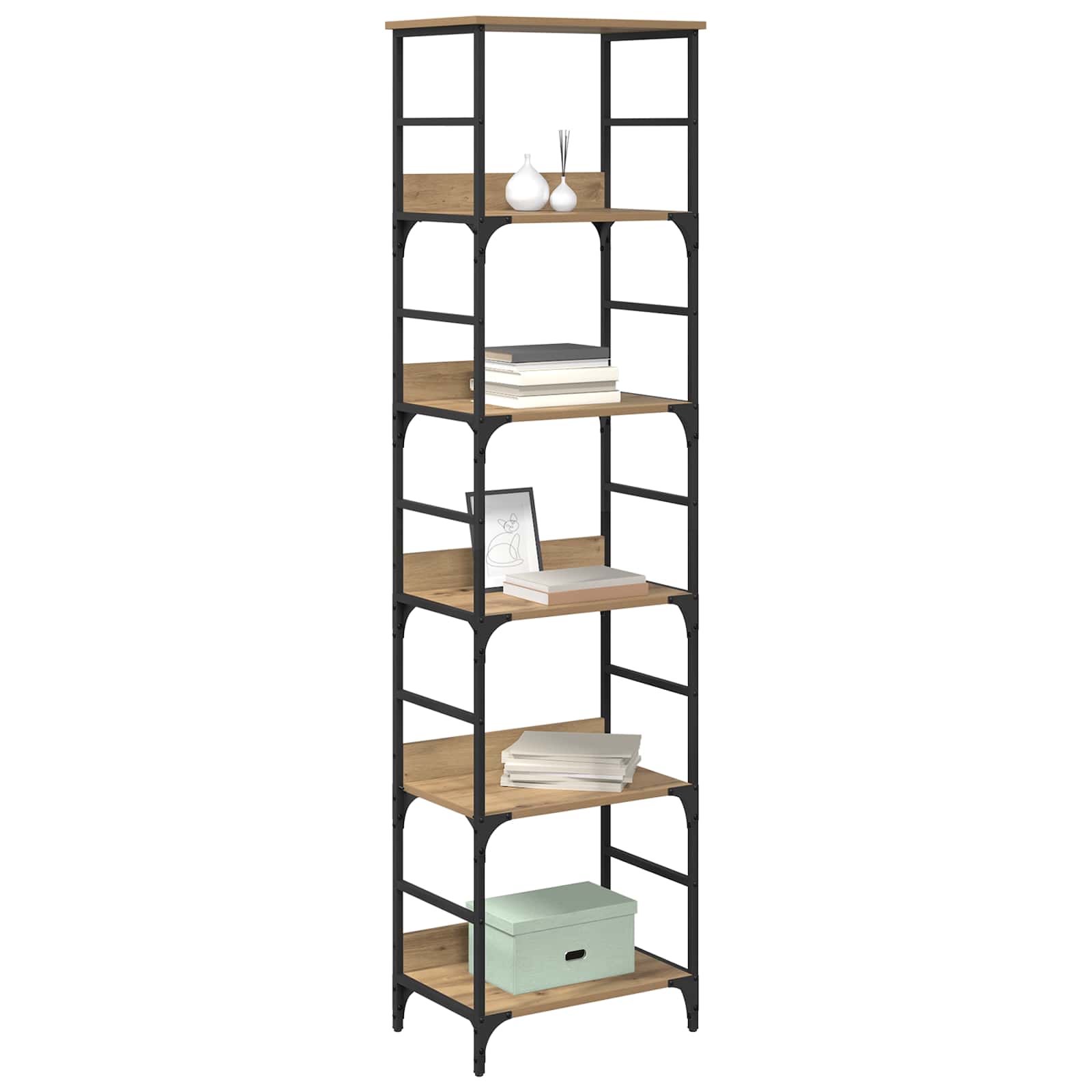 Boekenkast Artisan Eiken 50 x 33 x 188,5 cm Bewerkt hout