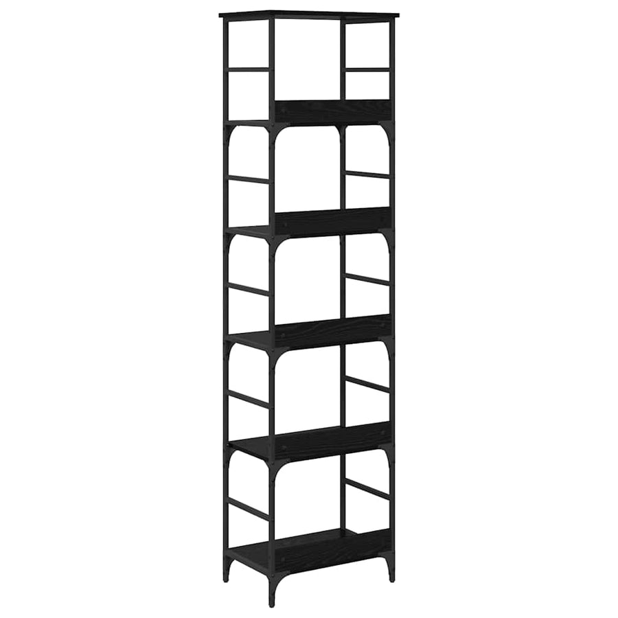 Boekenkast Zwart Eiken 50 x 33 x 188,5 cm Bewerkt hout