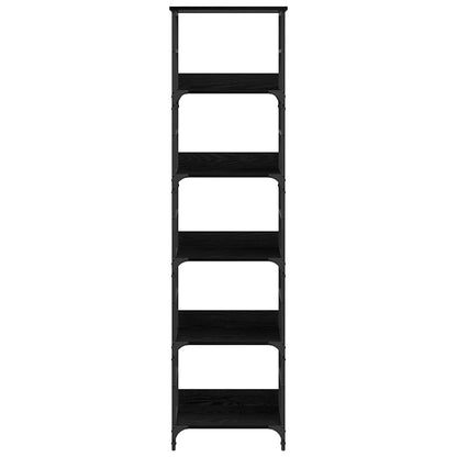 Boekenkast Zwart Eiken 50 x 33 x 188,5 cm Bewerkt hout