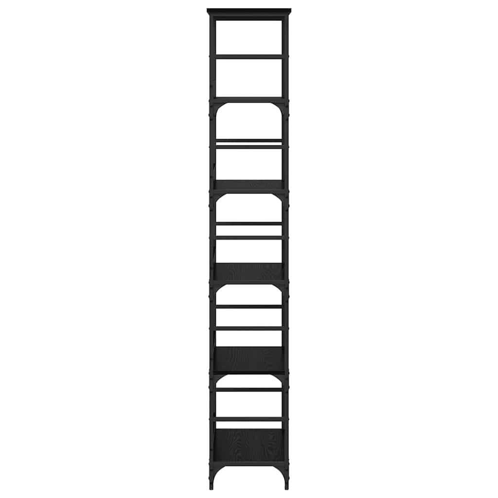 Boekenkast Zwart Eiken 50 x 33 x 188,5 cm Bewerkt hout