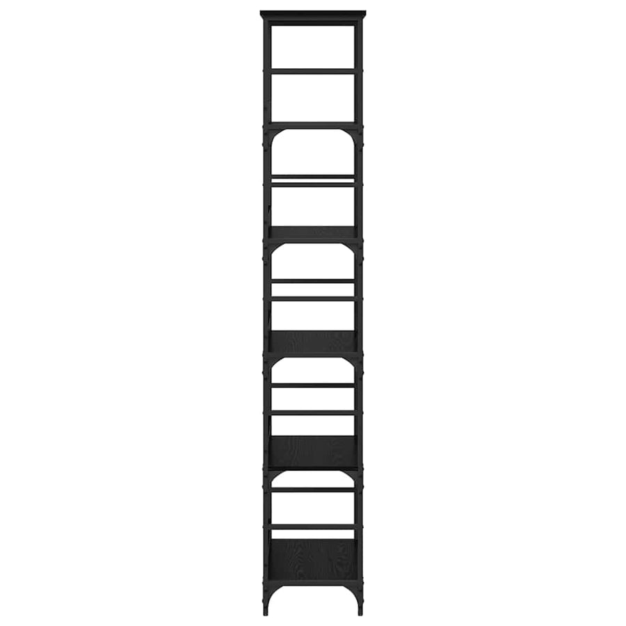 Boekenkast Zwart Eiken 50 x 33 x 188,5 cm Bewerkt hout