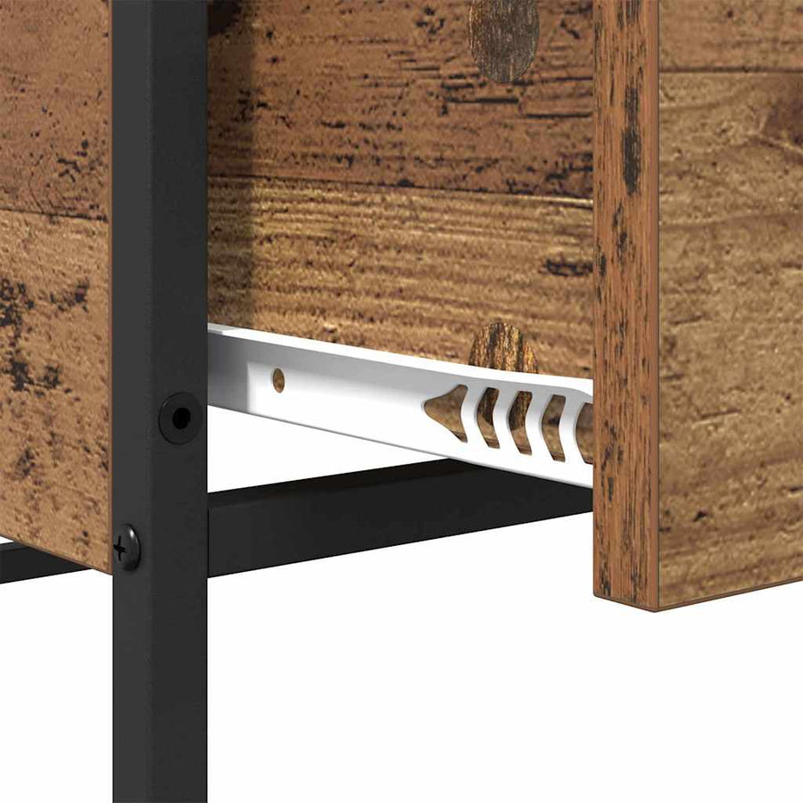 Salontafel met lade Oud hout 100 x 51 x 45 cm Bewerkt hout