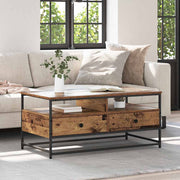 Salontafel 100x51x45 cm oud hout met lade