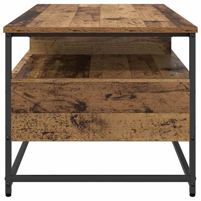 Salontafel met lade Oud hout 100 x 51 x 45 cm Bewerkt hout