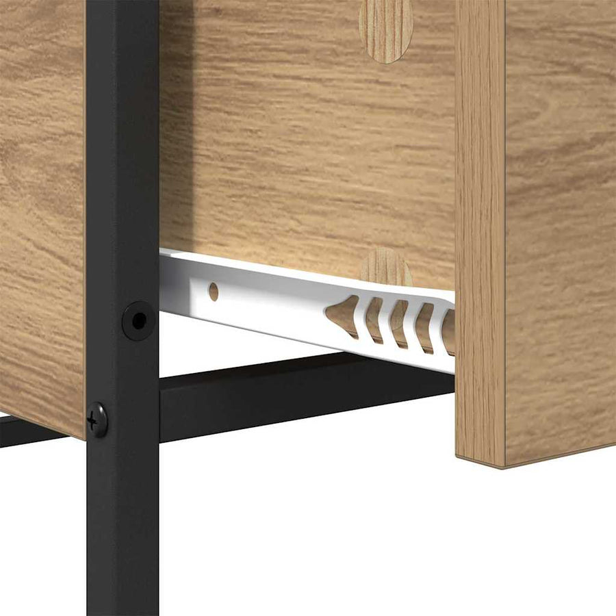 Salontafel met lade artisanaal eikenkleurig 100 x 51 x 45 cm