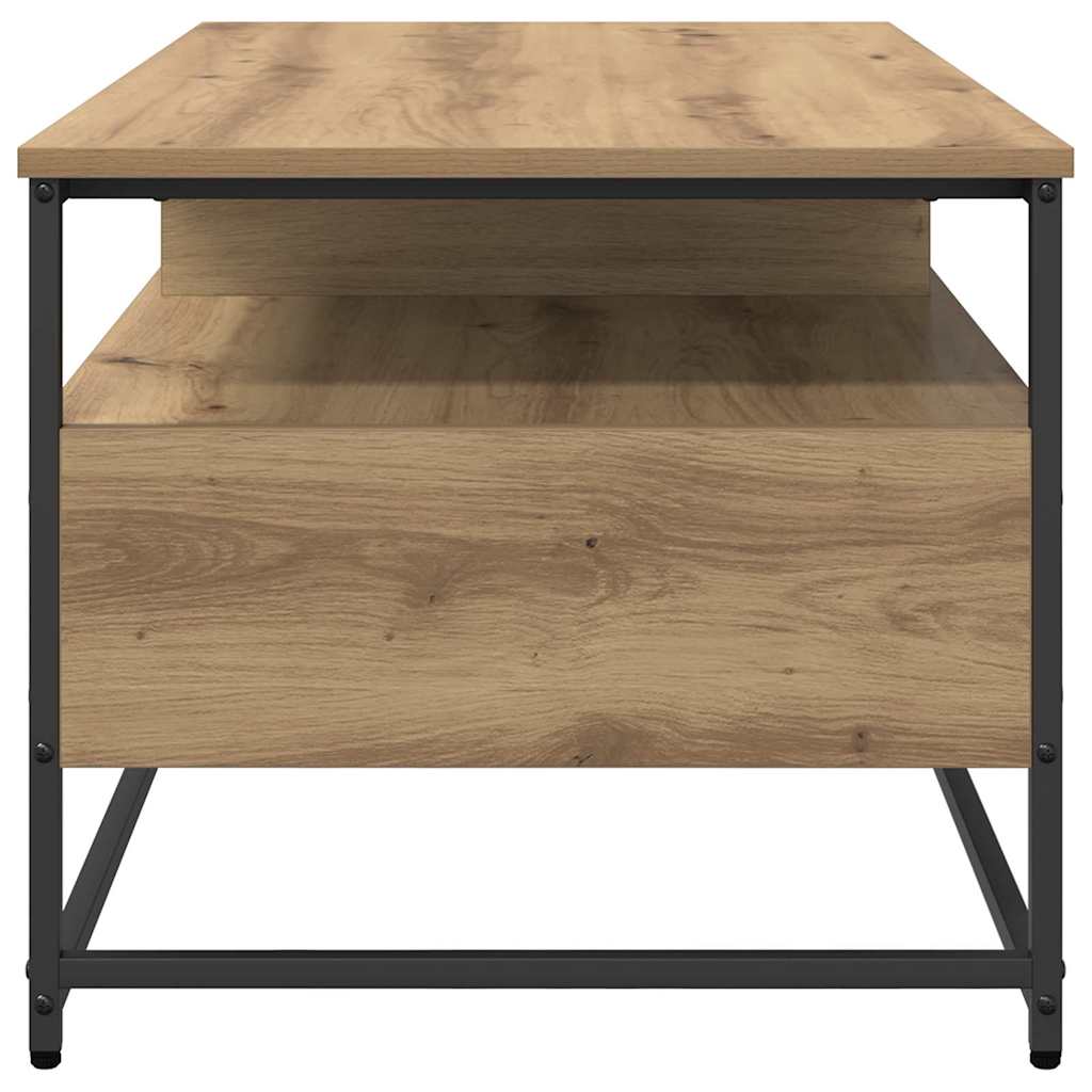 Salontafel met lade artisanaal eikenkleurig 100 x 51 x 45 cm