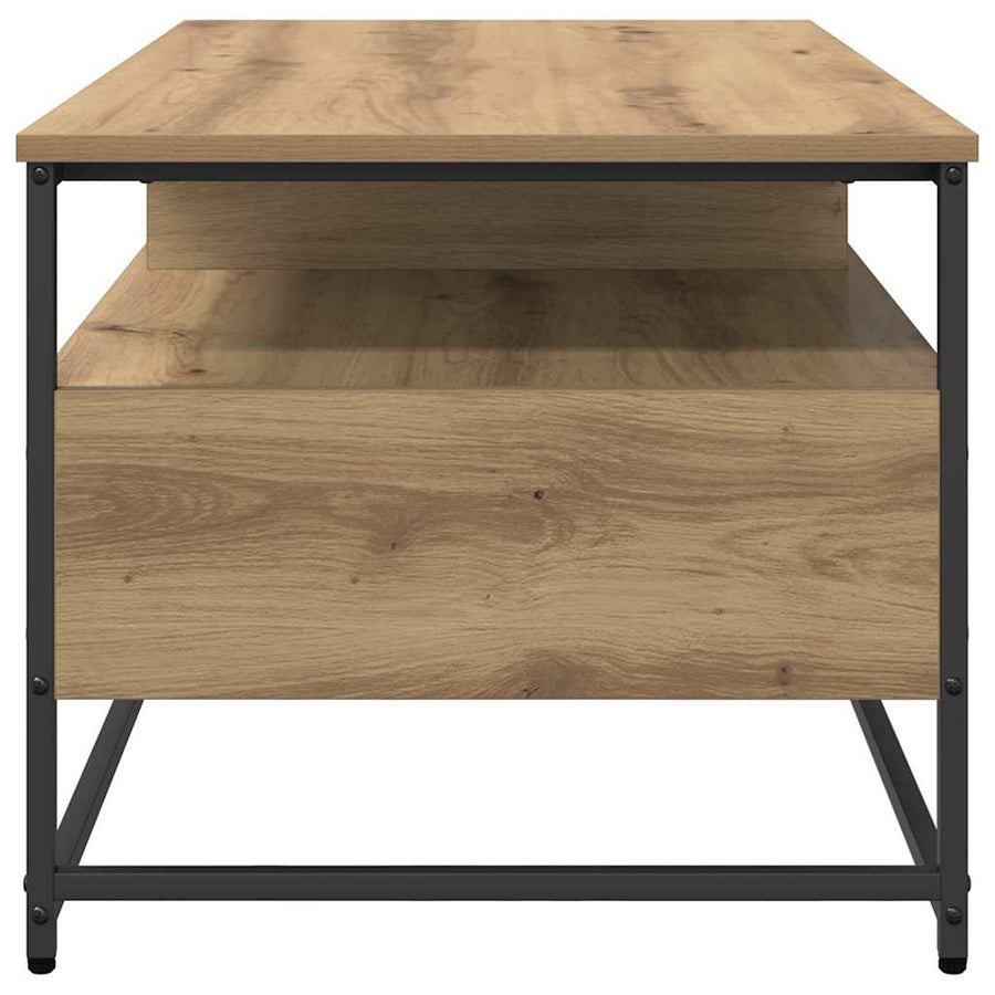 Salontafel met lade artisanaal eikenkleurig 100 x 51 x 45 cm