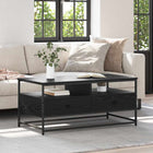 Salontafel zwart eiken 100x51x45 cm met lade