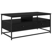 Salontafel met lade Zwart eiken 100 x 51 x 45 cm Bewerkt hout