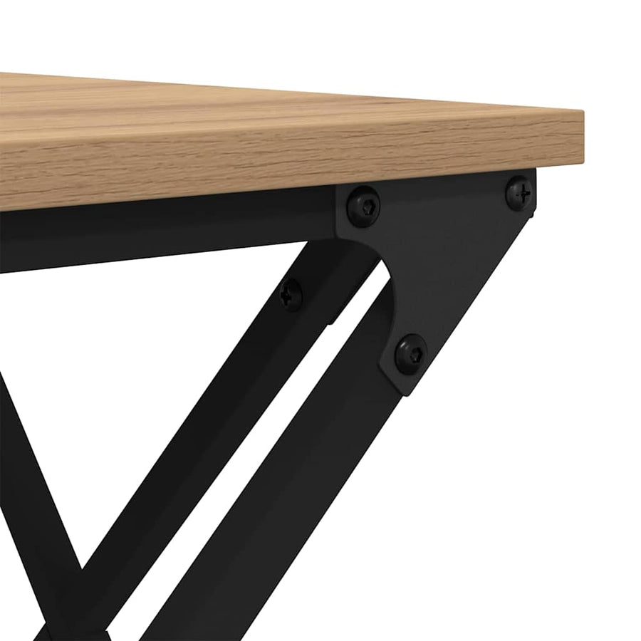 Salontafel artisanaal eikenkleurig 100 x 49 x 40 cm