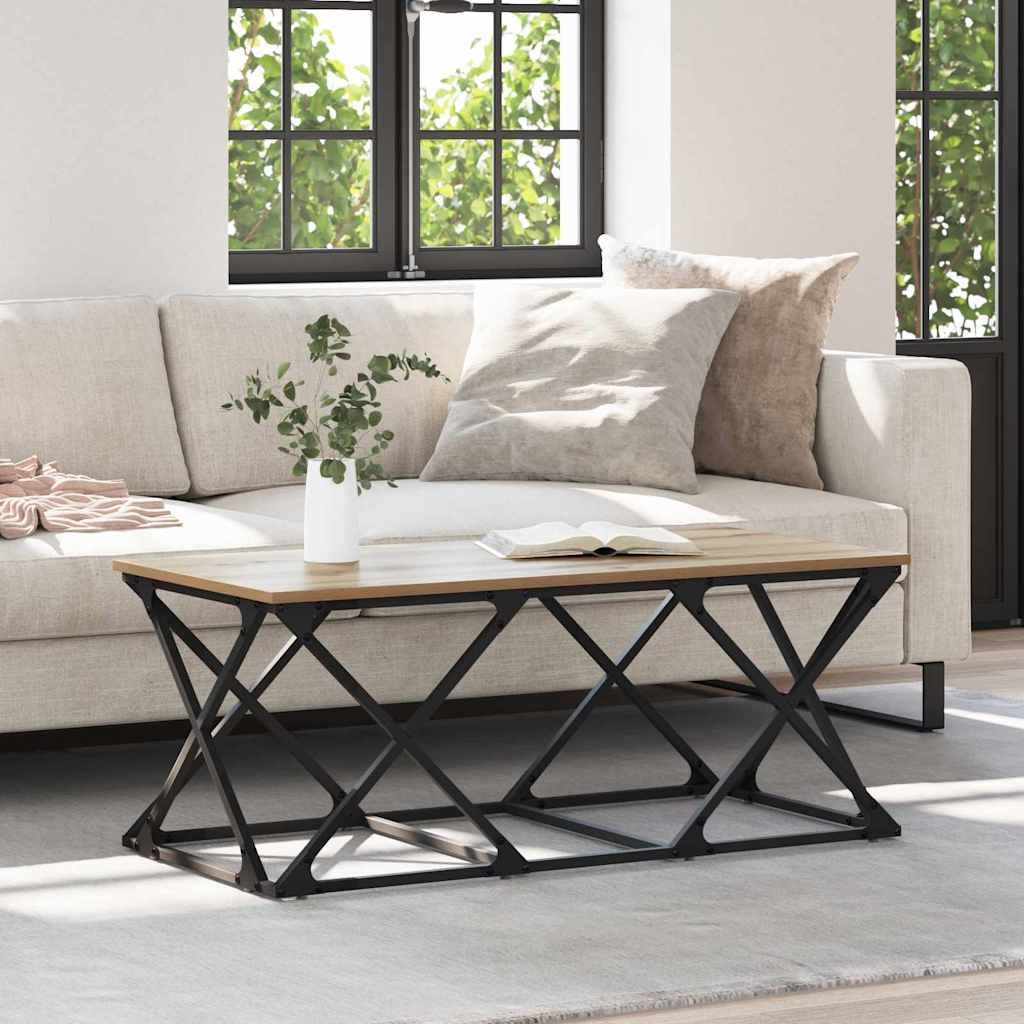 Salontafel artisanaal eikenkleurig 100 x 49 x 40 cm