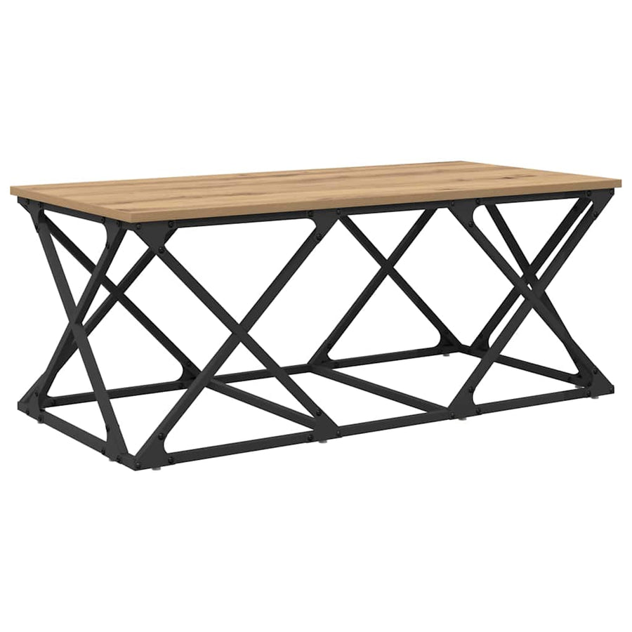 Salontafel artisanaal eikenkleurig 100 x 49 x 40 cm