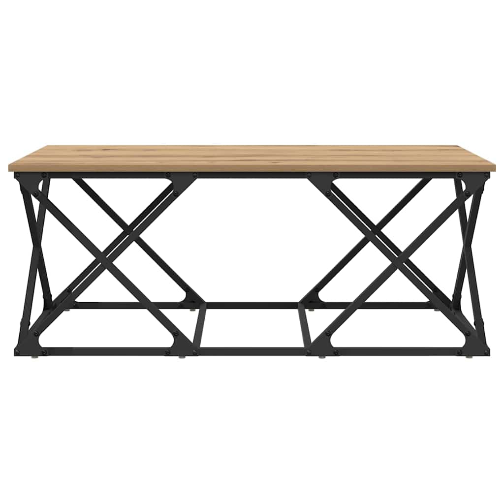 Salontafel artisanaal eikenkleurig 100 x 49 x 40 cm