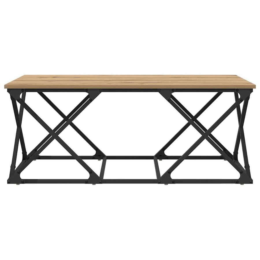 Salontafel artisanaal eikenkleurig 100 x 49 x 40 cm