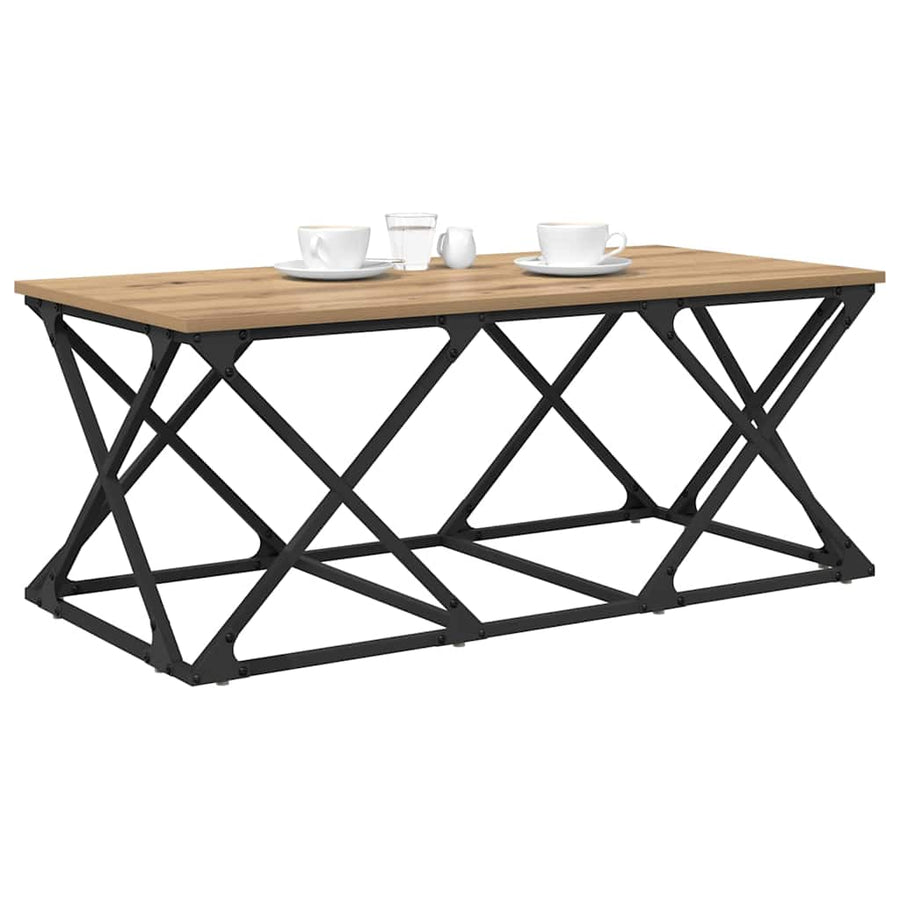 Salontafel artisanaal eikenkleurig 100 x 49 x 40 cm